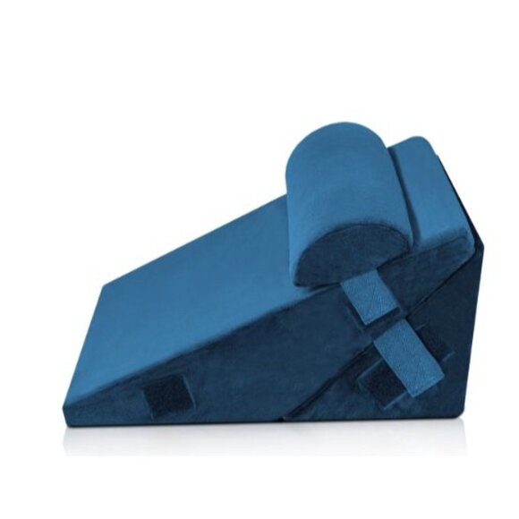 Kids Floor Pillow Gaming Game Reading Couch Chair Wedge Support Lunix LX12 Blue - Picture 1 of 7